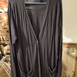 Agnes & Dora Classic Black Open Cardigan